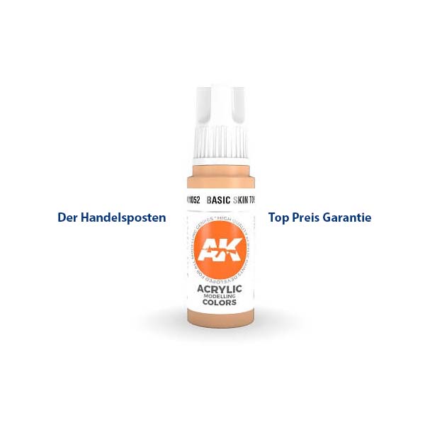 AK Acrylics 3Gen AK11052 Colore Acrilico - Tonalità Base Per Pelle (Basic Skin Tone) - 17 Ml Per Modellismo E Miniature