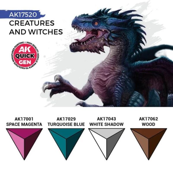 AK Quick Gen Set Creatures and Witches 4x18ml – Bild 3