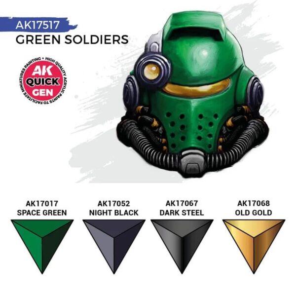AK Quick Gen Set Green Soldiers 4x18ml – Bild 3