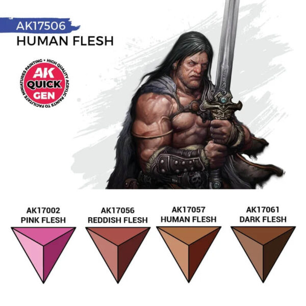AK Quick Gen Set Human Flesh 4x18ml – Bild 3
