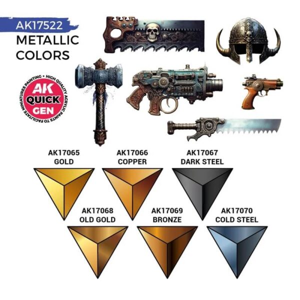 AK Quick Gen Set Metallics 6x18ml – Bild 3