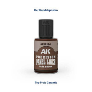 AK Interactive Precision Panel Liner Dark Brown 30ml