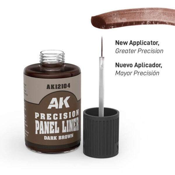 AK Interactive Precision Panel Liner Dark Brown 30ml – Bild 2