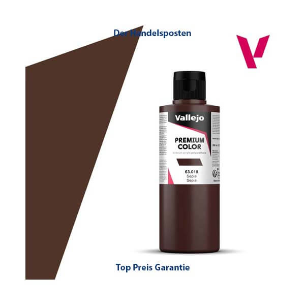 Vallejo Premium Airbrushfarbe Sepia 200ml